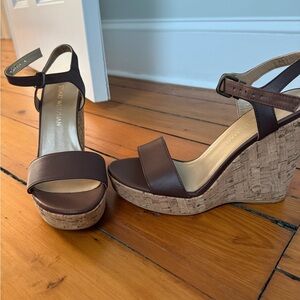 NWT Stuart Weitzman Marry Me Cork Wedge Sandal